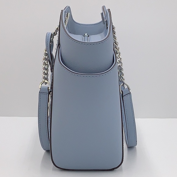 MICHAEL KORS LARGE CHAIN SHOULDER TOTE PALE BLUE COLOR - Picture 13 of 16